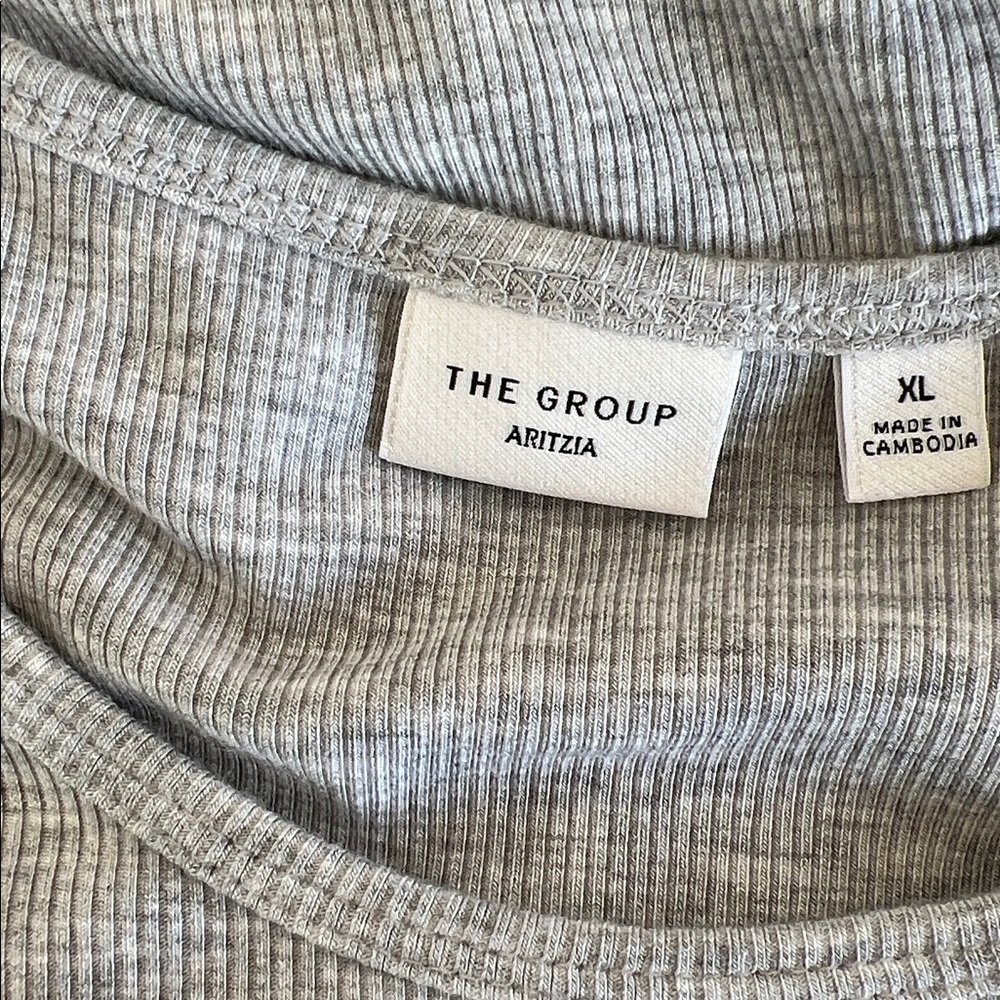ARITZIA THE GROUP LUXE LOUNGE TEMPTATION SHORT-SLEEVE RIBBED MAXI DRESS EUC - Picture 11 of 13